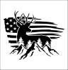 Deer with Flag hunting decal