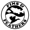 Fins and Duck Feathers Vinyl Hunting Car Decal