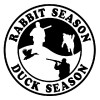 Rabbit Season Vinyl Hunting Car Decal
