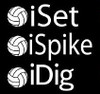 i Spike i Set i Dig volleyball decal