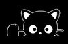 Choco Cat Wave Vinyl Cat Decal