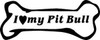 I Love My Pit Black and White Decal