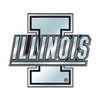 NCAA Illinois Fighting Illini Silver Auto Emblem