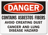Asbestos Fibers Danger Sign