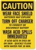 Wear Face Shield Caution Sign