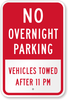 No Overnight Parking Sign 4