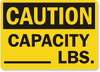 Capacity Caution Sign