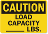 Load Capacity Caution Sign 2