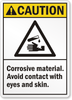 Corrosive Material Caution Sign