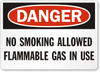Gas No Smoking Danger Sign 2