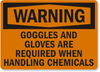 Gloves Required Warning Sign