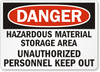 Hazardous Material Danger Sign 5