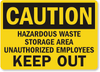 Hazardous Waste Store Caution Sign 5
