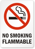 No Smoking Flammable Sign 3