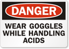 Wear Goggles Danger Sign 2