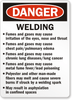 Welding Fumes Danger Sign