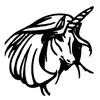 Unicorn vinyl decal 926a