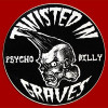 Round Psychobilly Zombie Sticker Twisted In Graves