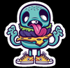 Zombie Cartoon Sticker Car Decal