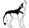 Wolf howling Vinyl Decal 021