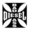 Bad Ass Diesel CROSS Diecut Decal