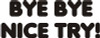 byebye funny auto decal