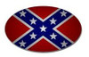confederate flag oval decal