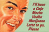 marijuana latte coffee to go sticker