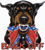 Doberman BACK OFF rebel sticker