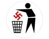 No Nazi's Anti Nazi Anti Fascism Antifa Pitch in Swastika in Garbage Can Vinyl Car Truck