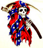 grim reaper reble flag sticker