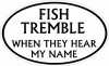 FISH TREMBLE OVAL STICKER