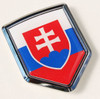 Slovakia Decal Flag Car Chrome Emblem Sticker