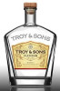 troy and sons moonshine whiskey bottle shaped sticker