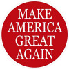 MAKE AMERICA GREAT AGAIN RACIST ROUND STICKER