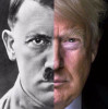 TRUMP HITLER one and the same sticker