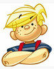 Dennis the Menace Logo Head Shot Sticker