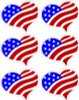 HEART USA FLAG STICKER SET