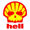 SHELL HELL Decal Vinyl Car Window Bumper Stikcer