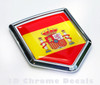 Spain Flag Spanish Emblem Chrome Car Decal Sticker