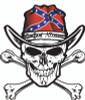 Skull WITH Confederate Flag HAT