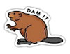 BeaverDam It Funny Animal Cartoon Sticker