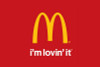 McDonalds i'm lovin it logo red rectangle sticker