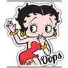 betty boop oops color sticker