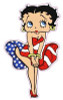 Betty Boop Stars Stripes Dress Sticker