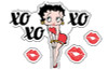 betty boop xo xo xo color sticker