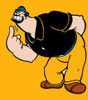 Bluto Brutus RIGHT HERE Popeye FUNNY CAR STICKER 2
