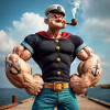 Popeye Art Vinyl Decal 2