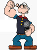 POPEYE BIG MUSCLE STICKER