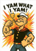 POPEYE I YAM WHAT I YAM COLOR CARTOON STICKER